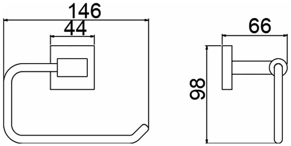 Бумагодержатель Timo Selene 12041/03 черный